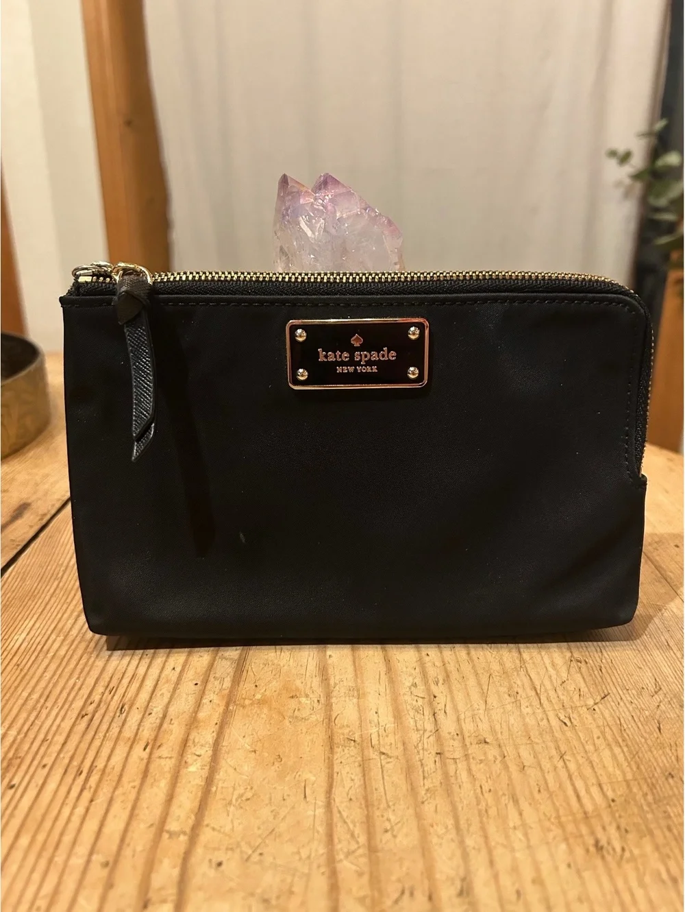 Kate Spade Black Nylon Wristlet